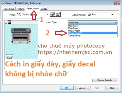 Cách in giấy bìa cứng in giấy dầy hơn định mức bình thường 