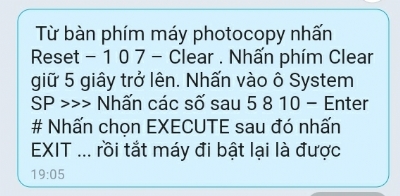 Hướng dẫn cụ thể cách xóa lỗi phần sấy của máy photocopy ricoh mp4002/5002